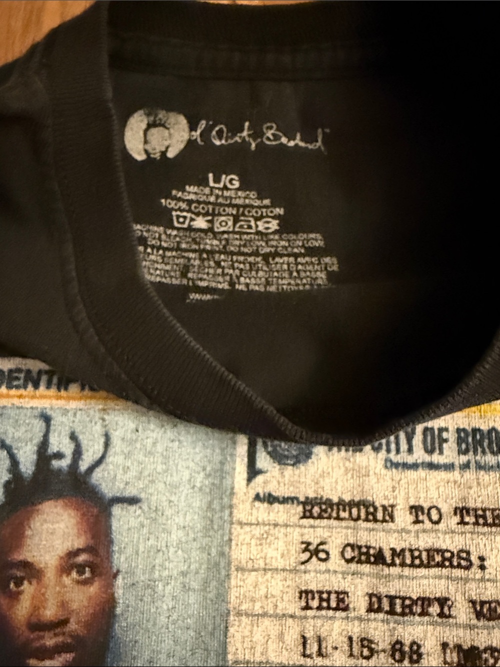 Black Ol Dirty Bastard Short-Sleeve Graphic Tee - Picture 2 of 2